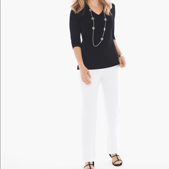 Chico's Pants - Travelers Collection by Chico's White Pants - 2.5